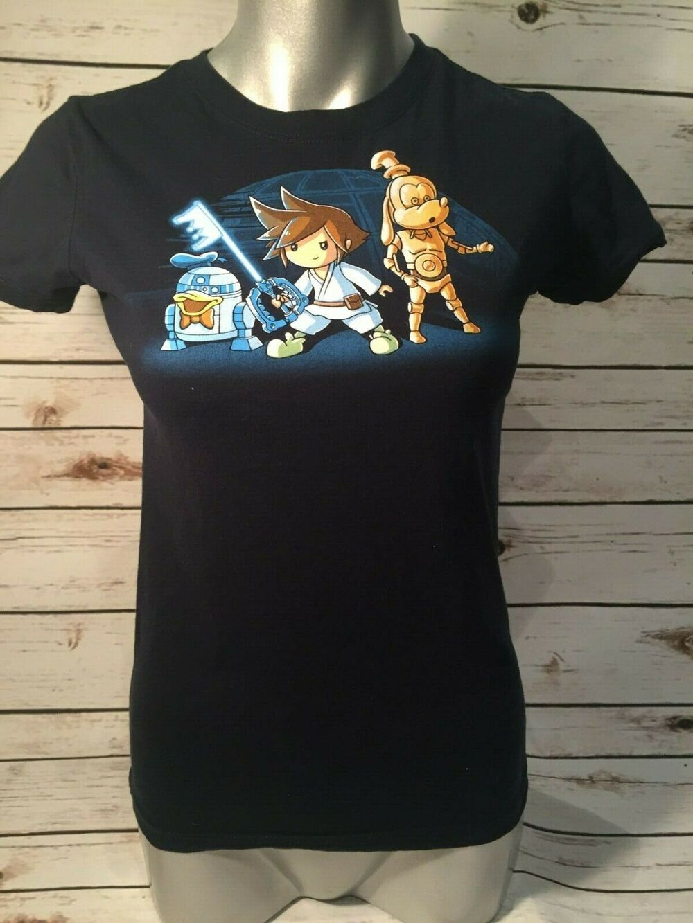 Star Wars Animated Cartoon Characters Woman's T Shirt Luke Skywalker Medium